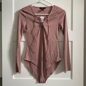 NWT Ribbed Dusty Pink Bodysuit
